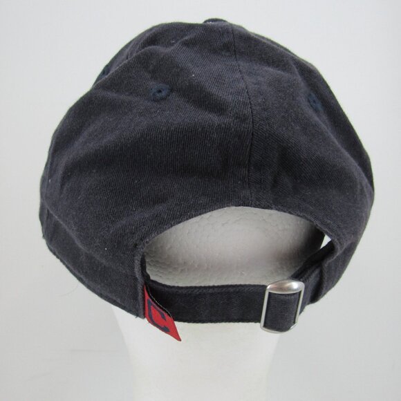 Cleveland Indians New Era Embroidered C Logo Men's Black Adj Strap Back Cap Hat - Picture 6 of 8